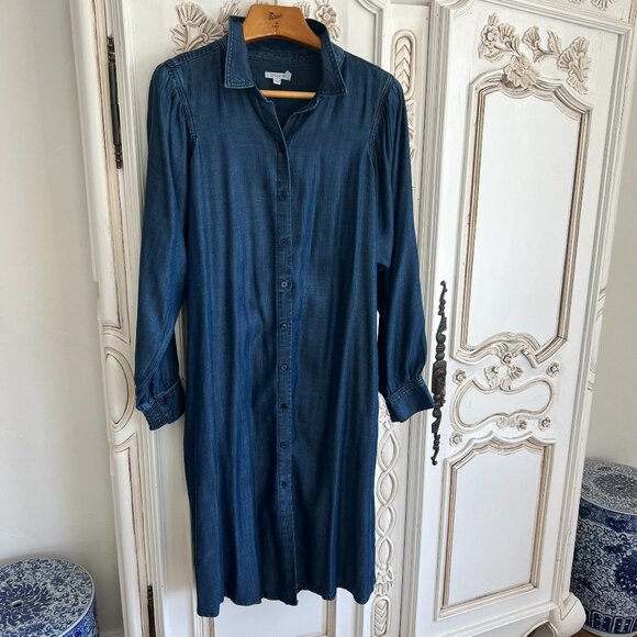 NWOT Chico's tencel denim knee length dress size 4 (18/20) - Picture 1 of 4